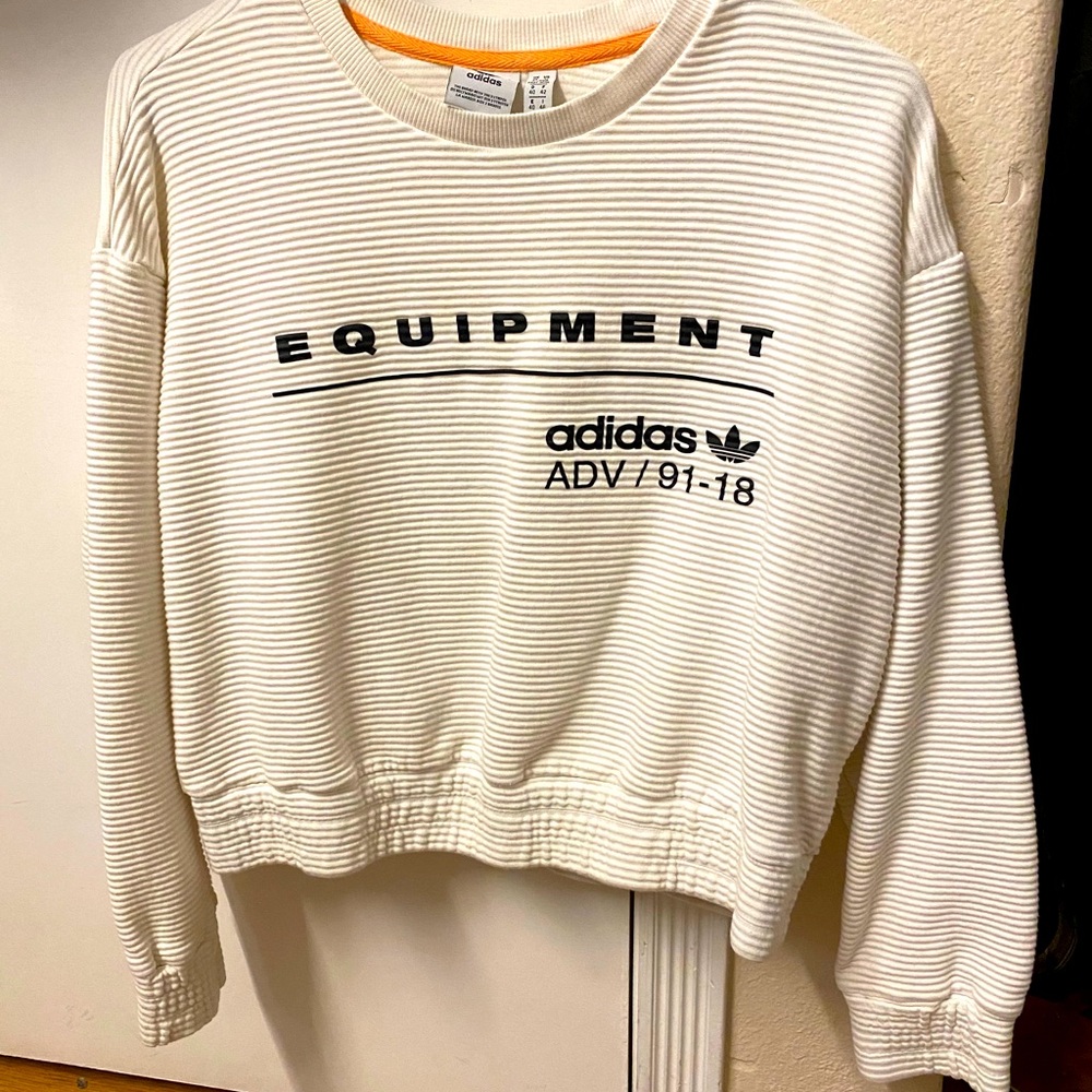 White Adidas Sweatshirt